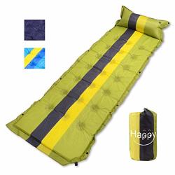 Happy Pie Play&adventure 74.8" X 23.6" Self-inflating Hiking Camping Mattress Sleeping Pad With Portable Backpack Green