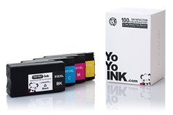 HP 950 951 HP951 OfficeJET 8610 8630 8620 8625 Yoyoink 4 Pack Remanufactured Ink Cartridge Replacement For Hp 950XL & 951XL 1 Black 1 Cyan 1 Magenta 1 Yellow For Officejet 8600 8610 8620 8630