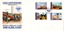 Swaziland - 1994 50th Anniversary Of Icao Fdc Sg 642-645