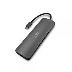 Vantec Link USB C Multi-function Hub 3X USB3.1 4K HDMI Audio Gigabit RJ45 Audio Out Sd & Microsd Reader With Power