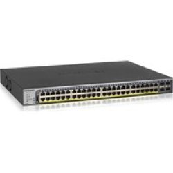 Netgear GS752TP Managed L2 L3 L4 Gigabit Ethernet 10 100 1000 Power Over Ethernet Poe 1U Black