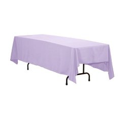 Linentablecloth Rectangular Polyester Tablecloth 70 By 120-INCH Lavender