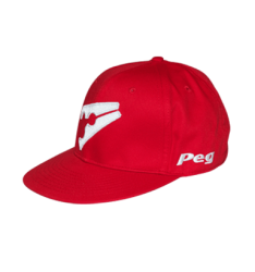 Baseball Flat Cap - Red And White - 7 1 2