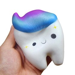 Likero Squishy Teeth Scented Squishy Slow Rising Squeeze Decompression Toys