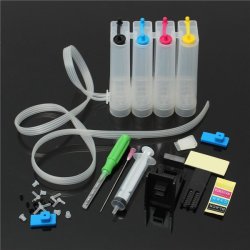 4 Colors Refillable Ink Cartridge Ciss Fitting For Canon With Gimlet Ink Clip