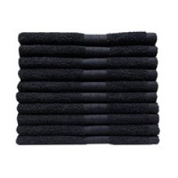 Recycled Ocean& 39 S Yarn Guest Towels 380GSM 33X050CMS Black 200 Pack