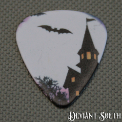 Double-sided Printed Plectrum - Haunted House