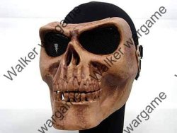 M02 Soldiers Skull Plastic Full Face Protector Mask -- Withered Bone Colour