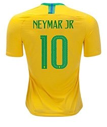 Jia-storsyi 2018 Russia World Cup Neymar Jr 10 Brazil National Home Men Soccer Jersey Color Yellow Size L