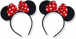 Set Of 2 Minnie Mouse Ears For Minnie Mouse Costume Women Girls For Christmas Mickey Ears