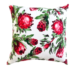 Red Protea Flower Scatter Cushion