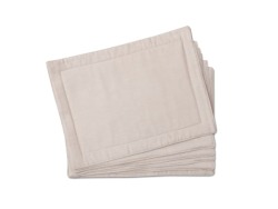 Table Linen Specialists Natural Earth Stone Rectangular Fabric Placemats Set Of 6