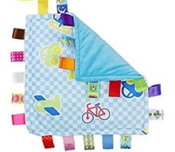Taggies Colors Little Taggies Blanket Blue Vehicles-discontinued By Manufacturer