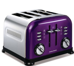 Morphy Richards 44737 Plum Accents 4 Slice Toaster