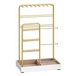 Songmics Jewellery Stand With Velvet Tray Gold