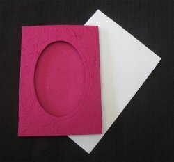 The Velvet Attic -dark Pink Window Card With White Envelope