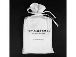 The T Shirt Bed Company Scandinavian White Fitted Sheet Queen