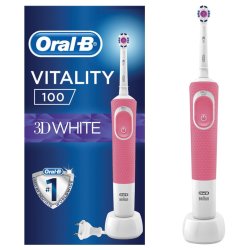 Rechargeable Electric Toothbrush - D100 Adult 3D White - Pink