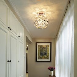 Hsyile Lighting KU300163 Aisle,Corridor,Fitting Room,Creative,Small Bedroom Lamp,Nordic Crystal Lamp Ceiling Light 