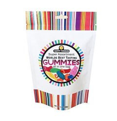 Happy Yummies Super Assortment Worlds Best Tasting Gummies All In One Bag 7OZ 200G