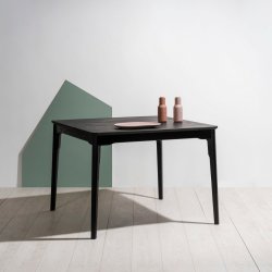 Klip Dining Table - Timber Top - 4 Seater Black Ash
