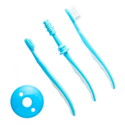 Snookums Infant Toothbrush Set - 3-PIECE - Blue