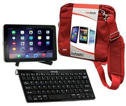 Navitech Converter Pack Including Multi Os Wireless Bluetooth Keyboard Red Case Bag & Portable Stand For The Sony Xperia Red Z Sony Xperia Z2 Red