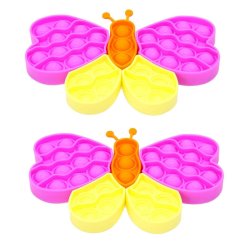 Fidget Toys - Pop It Washable Reusable Fidget Puzzle Toy -butterfly- 2 Pack