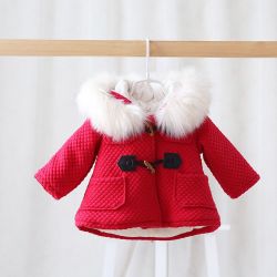Ad Thermal Preppy Baby Girls Coats - Red 7-9 Months