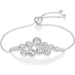 Waterfall Sterling Silver Bracelet With Swarovski Crystals