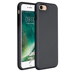 Iphone 8 Silicone Case Iphone 7 Silicone Case Miracase Liquid Silicone Gel Rubber Case Full Body Protection Shockproof Cover Case Drop Protection For Apple Iphone 7 Iphone 8 4.7" Black