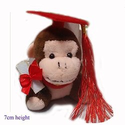 Zhinderland Whole 7CM Graduation MINI Monkeys With Diplomas Stuffed Monkeys Package Of 10 Monkeys 10 Pcs