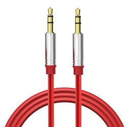 Fyl Red 3.5MM 1 8" Audio Cable Car Aux Cord For Google Chromecast Audio RUX-J42