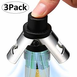 Champagne Stopper With Vacuum Professional Bottle Sealer For Champagne Cava Prosecco & Sparkling Wine Champagne Sealer Stopper With Pump Keep Your Fizz's Bubbles Stainless