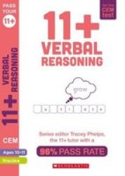 11+ Verbal Reasoning Practice And Assessment For The Cem Test Ages 10-11 Paperback