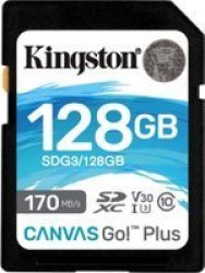 Kingston Technology Canvas Go Plus 128 Gb Sd Uhs-i Class 10 128GB Uhs-i U3 V30 Exfat