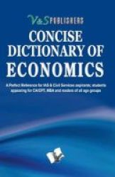 Concise Dictionary Of Economics Paperback