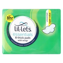 Lil-Lets Essentials Pads Unscented 8 Pack