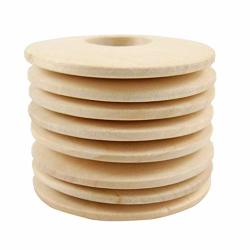 Sm Sunnimix 50 Pieces Natural Unfinished Round Wood Pendants Beads Diy Jewelry Projects Gift - Wood 50MM