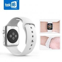 TEK88 Apple Watch Silicone Sports Band 42MM White