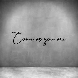 Come As You Are - L 450MM Matt Silver Font 3