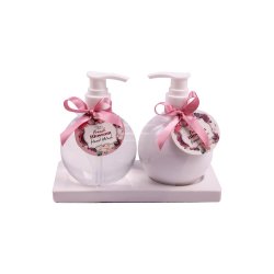 Natures Edition French Blossom Hand Wash 200ML Hand Lotion 240ML And Ceramic Tray