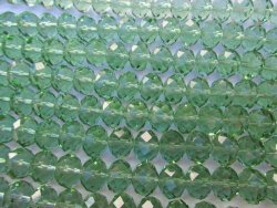 Green Rondelle Crystal BEADS-35PC
