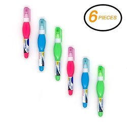 Emraw 3ML Correction Fluid Pen Multi-purpose Metal Tip - For Office School & Home Etc. Pack Of 6