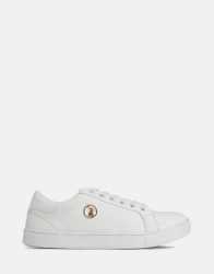 Polo Side Trim White Sneakers - UK8 White
