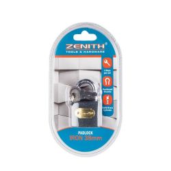 Padlock - Home Security - Iron - Extra Keys - Silver - 38MM - 3 Pack
