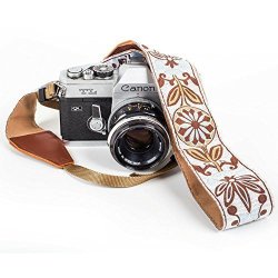WOVEN White Vintage Camera Strap Belt For All Dslr Camera Elegant Universal Dslr Strap Floral Pattern Neck Shoulder Camera Strap For Canon Nikon Sony