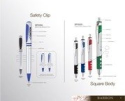 Square Body Ballpoint Pen - Blue