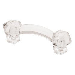 Liberty P28566-CLR-C 3-INCH Center To Center Victorian Kitchen Cabinet Hardware Drawer Handle Pull Clear Acrylic