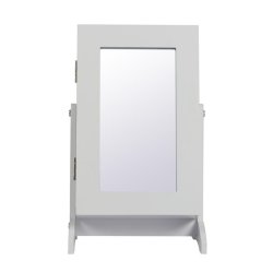 Hazlo Tabletop Mirrored Jewellery Storage Cabinet White Prices